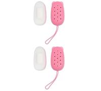 2 Pz Spazzola Da Bagno in Silicone Massaggiatore Facciale Cuscinetto Esfoliante Per Il Corpo Spugna Da Bagno in Silicone Scrubber Per Il Viso Lavasciuga Viso Piccolo Pezzo Luffa