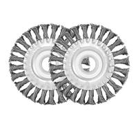 2 Pz Spazzola per Decespugliatore Universale, 125 mm x 22 mm Testina Decespugliatore Universale, Spazzola per Erbacce, Spazzole Testina in Metallica per Tosaerba Rimozione di Erbacce e Muschio