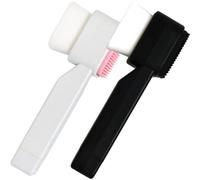 2 Pz Spazzola Quadrata Per La Pulizia Del Viso Spazzola Per La Pulizia Profonda Del Viso Scrubber Facciale in Silicone Esfoliante Lana Di Nylon Manuale Pennello a Doppia Faccia