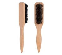 2 Pz Spazzole per Capelli Lisce, Spazzola con Setole di Cinghiale Morbide Manico in Legno per Donne Uomini Bambini Capelli Sottili e Fini Lucidatura Approfondimento Styling e Riga