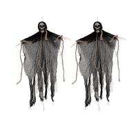 2 pz Spettro Appeso Decorazione Scheletri Cranio Spettro Ornamento Per Halloween Party Outdoor Indoor Scheletri Appesi Cranio Ornamento Forniture per il Partito