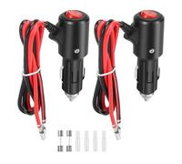 2 pz spina accendisigari 12V/24V cavo di prolunga accendisigari con interruttore-55 cm, ideale per auto, camper e camion, protegge dal sovraccarico con fusibile da 15A