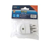 2 PZ Spina Diretta Elettrica 2P+T 10A 250V Bianco Extrastar XSL1002