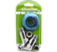 2 PZ SQUADRETTE SOTTOLAVABO ESAGONALI CALOTTA ALTA 45° BLISTER 1/2x3/8 Diam 10