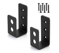2 pz. Staffe for porte con barra di sicurezza for capannoni Morsetti for barricate staffa a U. Serrature for, Scivolamento regolare