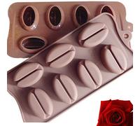 2 PZ Stampi per dolci in silicone Sette forme di chicchi di caffè al cioccolato
