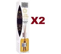 2 PZ SWEET HOME DIFFUSORE BASTONCINI PROFUMATORE AMBIENTE CUORE D'AMBRA 100ML