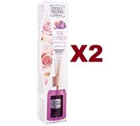 2 PZ SWEET HOME DIFFUSORE BASTONCINI PROFUMATORE AMBIENTE ROSE E VIOLETTE 100ML
