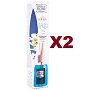 2 PZ SWEET HOME DIFFUSORE BASTONCINI PROFUMATORE AMBIENTE TALCO 100ML