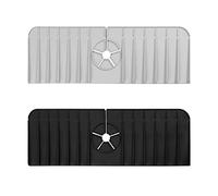 2 Pz Tappetino per Rubinetto in Silicone, Paraspruzzi per Lavello da Cucina, zrubinetto da cucina e bagno, per asciugare controsoffitti per proteggere utensili da cucina e accessori(Nero/grigio)
