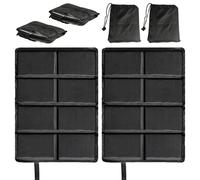 2 Pz Tappetino Pieghevole Campeggio Outdoor, Tappetino Campeggio Oxford, Cuscino Pieghevole per Esterni Impermeabile, Cuscino Sedile per Viaggi Escursionismo Parco Picnic, con 2 Borse Portaoggetti