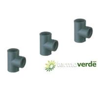 2 pz Tee 90° PVC Irritec FI2 filetto 1"½ PN16