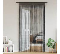 vidaXL 2x Tende a Fili 100x250 cm Nere Tendaggi Leggeri Tendina Porta per Casa