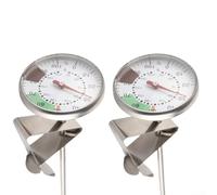 2 pz termometro schiumalatte in acciaio inox con clip per caffè latte cioccolato fumante 0-100 ° C quadrante grande per latte cappuccino
