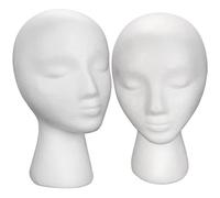 2 Pz Testa Di Manichino a Bolle Parrucche Cappello Supporto Porta Cuffie Supporto Per Cuffia Manichino Femminile Appendiabiti Per ie Modello Modellazione Schiuma