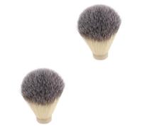 2 Pz Testina in pelo di tasso pennellino makeup spazzola setole pennello da barba per parrucchieri pennello da barba per sapone pennello da barba per parrucchiere plastica Healeved