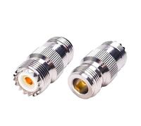 2 pz Tipo N Femmina A UHF SO239 PL-259 Adattatore Femmina Connettore Coassiale RF