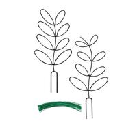 2 pz traliccio per piante da interno rampicante per piante da giardino palo in filo metallico con 20 fascette in vaso per piante d'appartamento gabbia