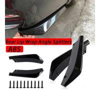 2 pz universale auto anteriore paraurti posteriore diffusore labbro Splitter Spoiler Scratch Body Protector carbonio labbro posteriore Wrap angolo Splitter
