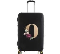 2 pz Valigia Da Viaggio Protettiva Coperture di Spessore Elastico Bagagli Della Copertura Protezione for 18 "-28" Bagaglio Borsa Per Valigie(Black O,XL)