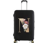 2 pz Valigia Da Viaggio Protettiva Coperture di Spessore Elastico Bagagli Della Copertura Protezione for 18 "-28" Bagaglio Borsa Per Valigie(Black N,L)