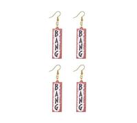 2 PZ Western Cowboy Orecchini per le Donne Bang Carter ciondola Orecchini Concerto merch Orecchini Delicati acrilico Goccia Accessori Dei Monili, Large, Acrilico, Nessuna pietra preziosa