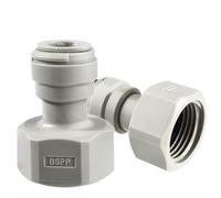 2 raccordi a innesto da 3/8 (9,5 mm) for adattatore femmina con filettatura da 5/8, 1/2 e 3/4, giunto di collegamento rapido in plastica for accoppiatore di fusti, gambo del rubinetto(A)