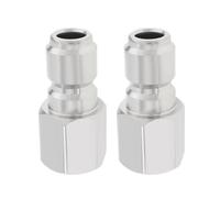 2 raccordi in acciaio rapido da 3/8 di pollice accoppiatore femmina ad alta pressione connettori per rondella ad alta pressione per rondelle connettore ad alta rondella