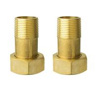 2 raccordi per tubi in ottone, diametro esterno 32 mm, diametro interno 58 mm, raccordo per tubo, connettore filettato, accoppiamento contatore dell'acqua, ricambio e riparazione