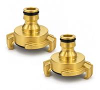 2 raccordi rapidi in ottone da 1/2", antiruggine, per tubi da giardino | Antiruggine, resistente alla corrosione, resistente alla pressione, guarnizione NBR, attacco rapido