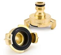 2 raccordi rapidi in ottone da 1/2", sistema Geka, raccordo da 1/2", per tubi da 12 mm