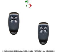 2 RADIOCOMANDI BICANALE 433,92 MHz CODICE VARIABILE A 10 DIPSWITCH SECURVERA