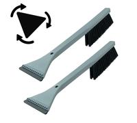 2 Raschia-Ghiaccio Nero Grigio Murska Auto Raschietto Ghiaccio Spazzola Neve