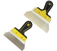 2 raschietti flessibili da 15,2 cm e 20,3 cm, manico ergonomico morbido, lama in acciaio inox, adatti per pareti, soffitti, cartongesso, cartongesso, finiture lisce, ristrutturazione fai da te