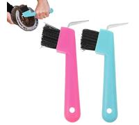 2 raschietti per zoccoli, per cavalli, per cavalli, con spazzola 2 in 1, accessorio per la cura dei cavalli, per la cura dei cavalli, per zoccoli puliti, per la cura degli zoccoli, colore casuale