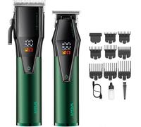 2 rasoio ricaricabile CLIPPER e TRIMMER x capelli barba corpo con display