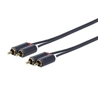VivoLink - 2 x RCA - 2 x RCA M-M 15 m High Flessibile impermeabile., prorcarca15, High Flessibile impermeabile. 24 AWG Heavy Duty, double-shileding, Gold Plated Connector