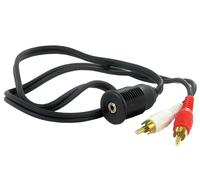 2 Rca Phono a Femmina 3.5mm Jack Spina per Auto Ingresso Aux MP3 Ipod IPHONE