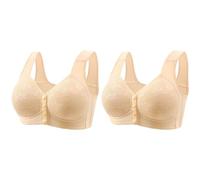 2 reggiseni minimizer da donna, copertura completa, chiusura frontale per seno grande, comodi, senza cuciture, taglie forti, in pizzo jacquard, con stampa, ad alto sostegno, reggiseno traspirante