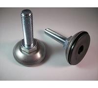 2 Regolatore di altezza/Piede/ Piede/Vite di livellamento a pavimento, rotonda, con tappo in acciaio inox