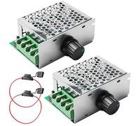 2 regolatori di velocità del motore 12 V: PWM DC 7 - 80 V 30 A, regolatore di velocità del motore, 12 V, 24 V, 48 V, 60 V, 70 V, DC con manopola, regolatore di tensione elettronico del motore