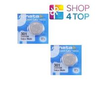 2 RENATA 301 Ossido D'Argento Batterie Sr43Sw Batteria a Moneta 1.55V 10Bl Nuovo