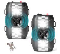2 repellenti per martore per auto, con ultrasuoni e luce lampeggiante, repellente per topi e topi, per casa, garage, giardino, cantina, 2 pezzi