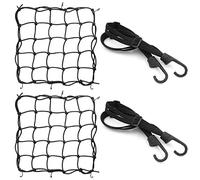 2 Rete Ragno e 2 Moto Elastica con Ganci per Fissare i Bagagli Casco Elastici per Portapacchi Moto (2+2)