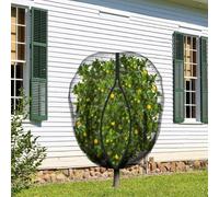 2 reti a rete ultra fine per giardini, design con cerniera e coulisse per proteggere frutta e verdura dalla fauna selvatica (2,4 x 2,4 m)