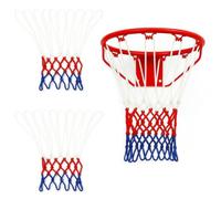 2 reti da basket, rete di ricambio professionale per canestro da basket, rete di ricambio con 12 passanti, resistente alle intemperie, durevole rete da basket N per cesti esterni e interni