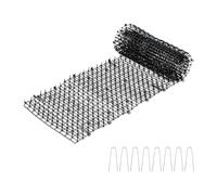 2 reti spinose, difesa contro gatti e martore, LxP: 200 x 30 cm, protezione per aiuole e piante, con 16 ancoraggi, nero