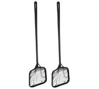 2 retini per Piscina con Rete a Maglia fine, Robusta Rete di Pulizia per Piscine, stagni e acquari, Manico in ABS Antiscivolo, Ideale per Foglie, Insetti e Piccole Parti, Accessori per Fontana