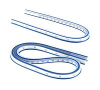2 righelli flessibili, righello curvo in plastica flessibile, strumento di misura per disegnare con precisione grafica da pittura e design di abiti (30 cm e 60 cm)