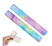 2 righelli flessibili, righello gradiente, righello pieghevole, righello morbido da 30 cm,con divisori in pollici e centimetri, adatto per ufficio, scuola, casa